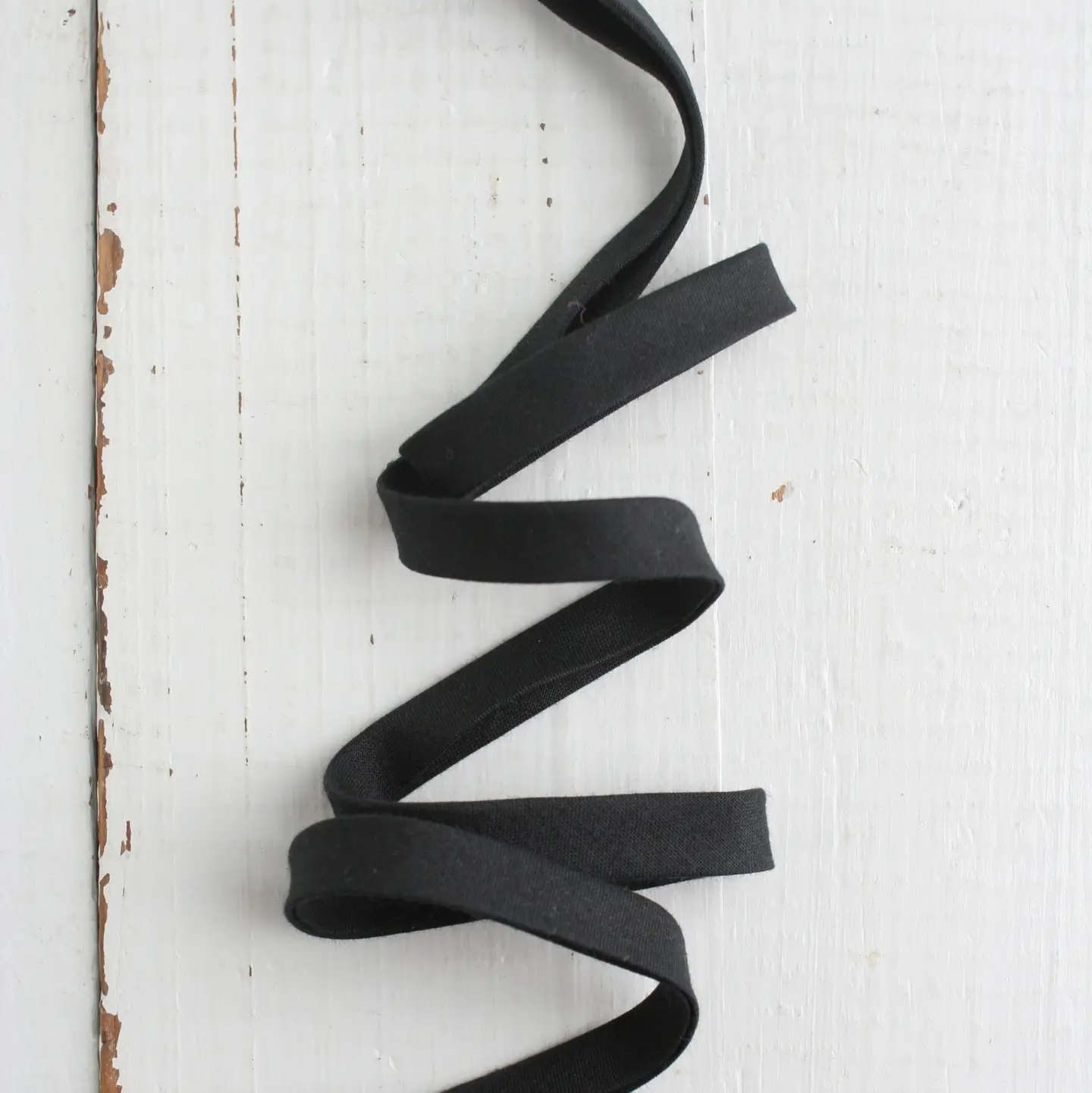1/2" Double Fold Bias Binding // Black Solid // Bessie Pearl