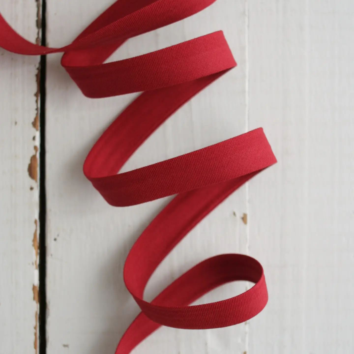 1/2" Double Fold Bias Binding // Ruby Solid // Bessie Pearl