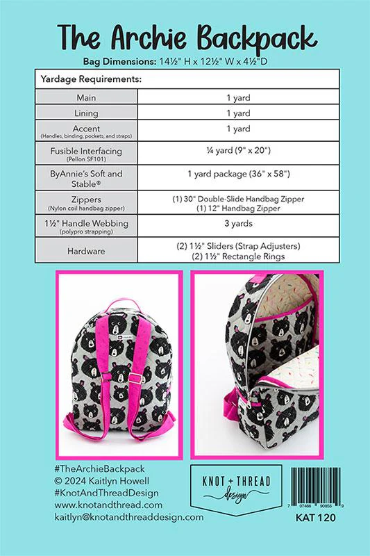 Archie Backpack Pattern // Knot & Thread - Image 2