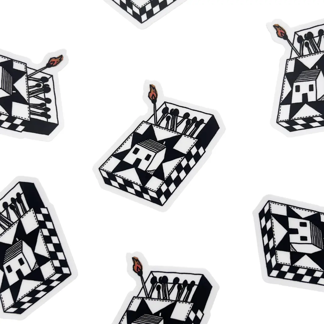 Matchbook Sticker // Toad & Sew