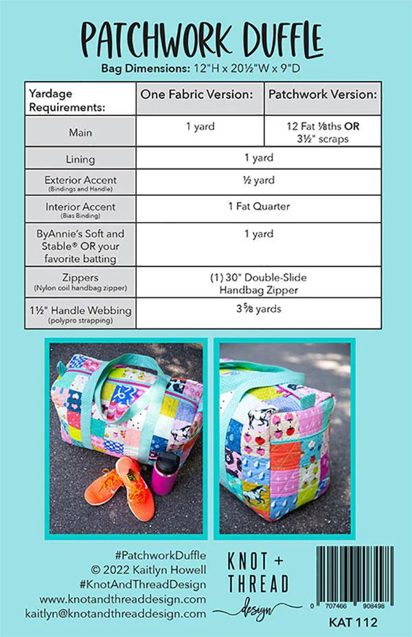 Patchwork Duffle Pattern // Knot & Thread - Image 2