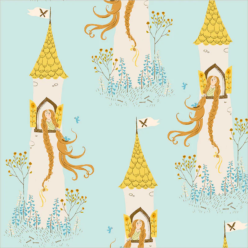 PRE-ORDER Heather Ross Favorites // Rapunzel - Aqua // Heather Ross