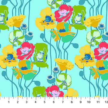 Overdressed // Pouring Poppies - Clear // Anna Maria Textiles