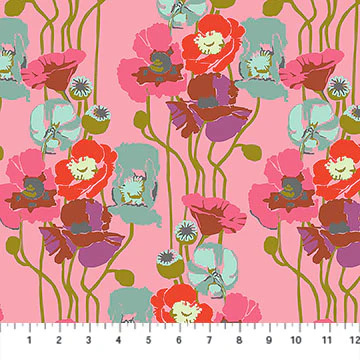 Overdressed // Pouring Poppies - Haze // Anna Maria Textiles